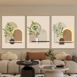 Bộ 3 Tranh Treo Tường Canvas Bắc Âu Hiện Đại, Trang Trí Phòng Khách, Phòng Ngủ, Phòng Bếp, Khách Sạn 1