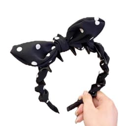 Bow Polka Dot Headband Nữ High Skull Top Mũ chống trượt 5