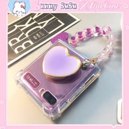 [CÓ SẴN] Ốp Samsung Z Flip 4 - ZFlip3 - Z Flip3 - Flip3 - Flip4 5G chống sốc set popsocket kèm dây tim acrylic dễ thương 5