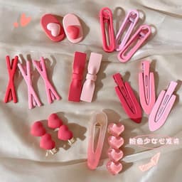 -Kẹp tóc sét 19 Món Cặp Tóc Mái Hình Cá Mập Màu Hồng Ngọt Ngào Dễ Thương Cho Bạn Gái 7