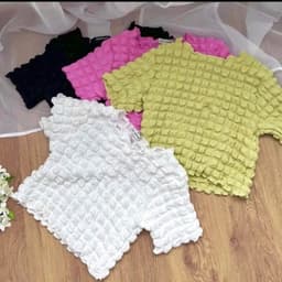 [ SALE ] Áo Thun CROPTOP tay Ngắn Nữ - Chất Xốp Ô Vuông - Bigszize 40 - 90kg 2