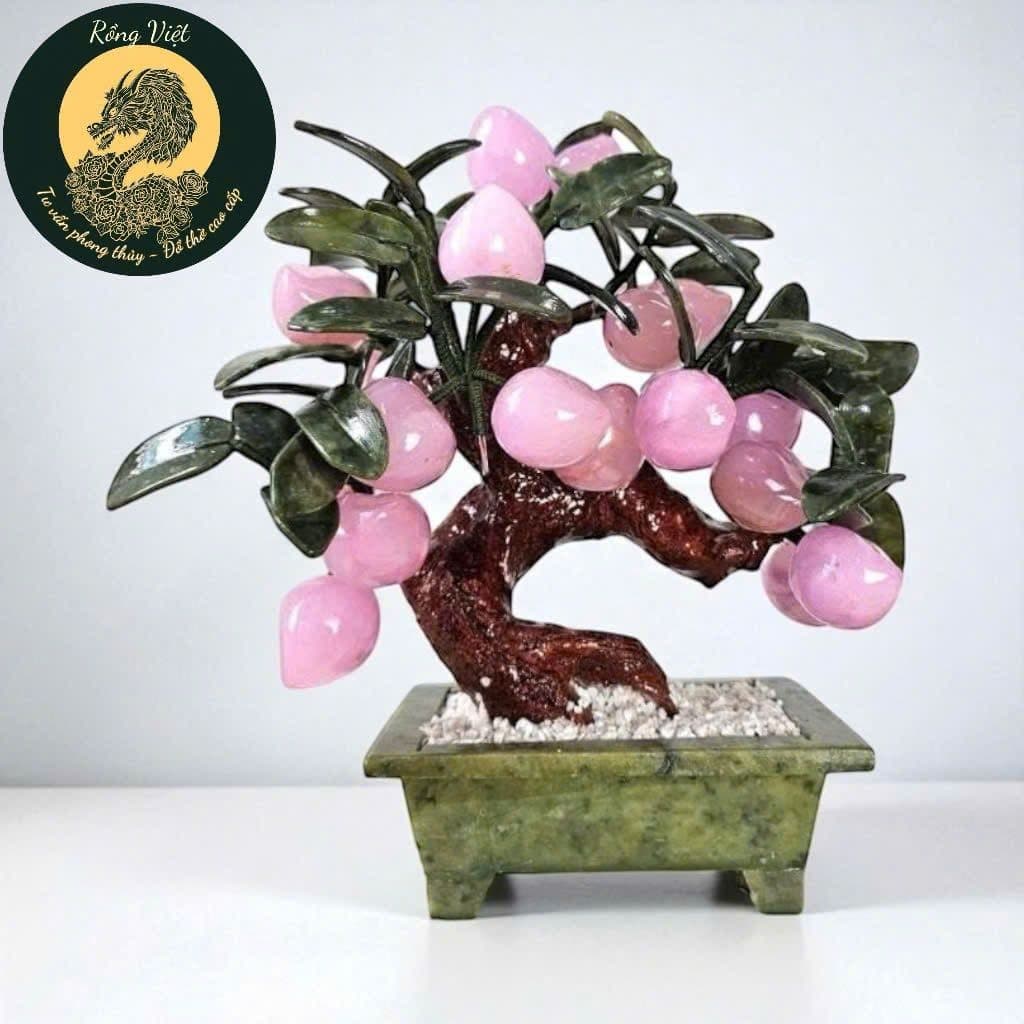 Cây tài lộc bàn Đào đá phong thủy Rồng Việt - thu hút may mắn, tài lộc cho không gian sống.