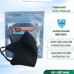 Khẩu trang 5D kháng khuẩn thùng 100 chiếc dùng 1 lần thịnh phát 1