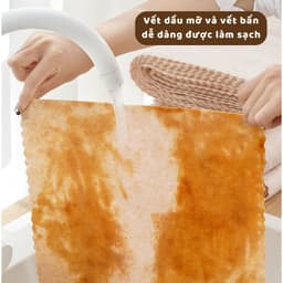 Set 10 Khăn Lau Xơ Mướp Sợi Tự Nhiên Thấm Hút Tốt, Khăn Lau Chén Dĩa Chống Dầu Mỡ, Tái Sử Dụng 7