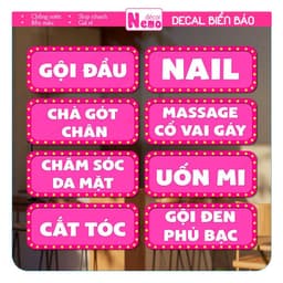 Decal Dán Trang Trí Tiệm Tóc, Tiệm Nail, Hình Dán Ngoài Trời, Trong Nhà- Decal Cao Cấp, Decal Chống Nước, Chịu Nhiệt. 2