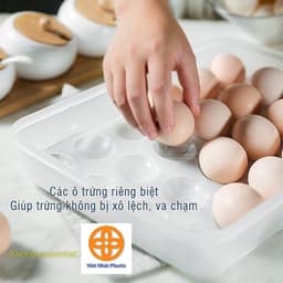 Khay Đựng Trứng/Hộp Lưu Trữ Trứng 24 Ngăn Trong Tủ Lạnh 3