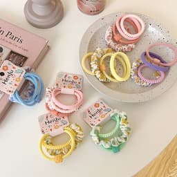 set  Dây Cao Su Dopamine Dây Buộc Tóc Dây Phụ Kiện Tóc xinh. nhatle.store2 4