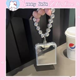 [CÓ SẴN] 2 kiểu - Ốp Z Flip 8 - Flip 7 - Flip 6 - Flip5 5G silicon chống sốc tráng gương bạc kèm dây dễ thương 1