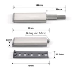 Tipon Nhấn Mở Cánh Tủ Inox Có Nam Châm Hút Tiết Kiệm Chi Phí, Dễ Dàng Lắp Đặt Tiện Lợi, Không Cần Tay Nắm. Hàng Tốt 4