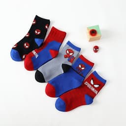 Set 10 Đôi Tất Cao Cổ Giữ Ấm Mùa Đông, Hoạ Tiết Siêu Nhân cho Bé Trai Từ 1-12 tuổi M318 7