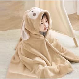Áo choàng tắm cho bé có mũ, khăn choàng tắm nhiều màu dễ thương cho bé trai bé gái free ship 7