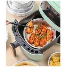 Set 100 Khay Giấy bạċ Lót Nồi Chiên Không Dầu, Khuôn Giấy bạċ Nướng Đa Năng 22cm 6