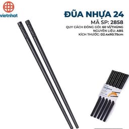 Bộ 20 Đũa nhựa cao cấp Việt Nhật 24cm, gia đình, nhà hàng, khách sạn nhựa ABS nguyên sinh 2858 3