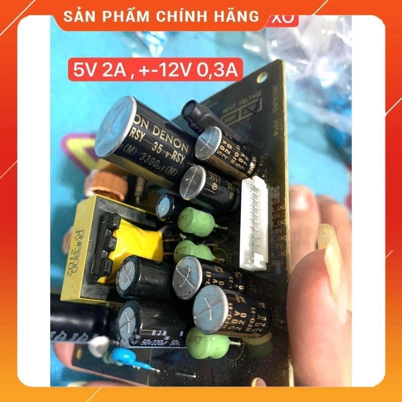 MẠCH NGUỒN 220V Điện ra : 5V 2A , +- 12V 0.3A , 18V 0,05A ( Toàn linh kiện xịn xò DENON ELNA )