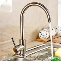 Vòi Rửa Bát Chất Liệu Đồng Mạ Niken Cao Cấp, Chống Han Rỉ, Độ Bền Cao, Có 2 Chế Độ Nóng, Lạnh. Hàng Tốt, Dày Dặn 2