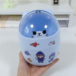 Thùng Rác Mini Có Nắp Để Bàn HOẠT HÌNH🍀FREESHIP🍀 9