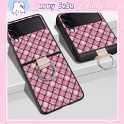 Ốp Samsung Z Flip 3 - ZFlip3 - Z Flip3 - Flip3 5G họa tiết dây đan 3D kèm móc đeo giữa màu sắc nổi bật dễ thương 3