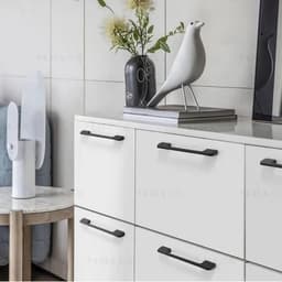 Tay Nam Lõm Hợp Kim Nhôm Cao Cấp Màu Đen Dùng Cho Tủ Áo Tủ Bếp Ngăn Kéo Chất Liệu Bền Vững Không Phai Màu. Đẹp, Thẩm Mỹ 4