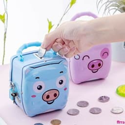 -Két Sắt Tiết Kiệm Hình Con Heo, Két Sắt Mini Hình Con Lợn Có Khoá Đựng Tiền Lì Xì Tết 7
