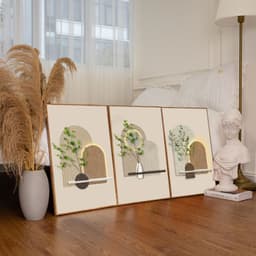 Bộ 3 Tranh Treo Tường Canvas Bắc Âu Hiện Đại, Trang Trí Phòng Khách, Phòng Ngủ, Phòng Bếp, Khách Sạn 5