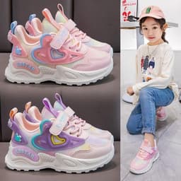 Giày thể thao KBSTAR phối lưới mix hình trái tim dễ thương cho bé gái 4