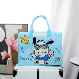 Túi du lịch hoạt hình nỉ Hoạ Tiết Hoạt Hình Gấu Poohh Túi đựng hành lý đi chơi dung  tích lớn mẫu mới free ship 8