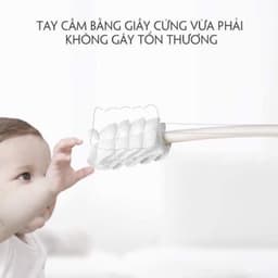 Hộp 30 que gạc rơ lưỡi, que tưa lưỡi  vệ sinh răng miệng cho bé EmmaKids , dùng được cho bé sơ sinh và trẻ nhỏ-LULABU 7