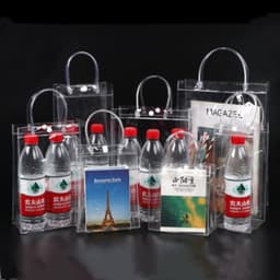 Túi Quà Bằng Nhựa Trong Suốt Có Tay Cầm, Túi Tote Bọc PVC Có Thể Tái Sử Dụng Nhiều Kích Thước Để Mua Sắm Bán Lẻ Goodies Business Boutique Đám Cưới Sinh Nhật Cho Bé Tiệc Tắm Halloween 7