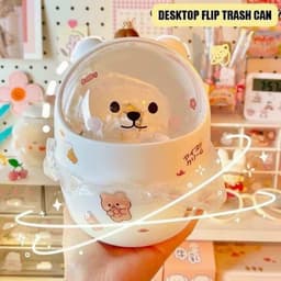 Thùng Rác Mini Có Nắp Để Bàn HOẠT HÌNH🍀FREESHIP🍀 8