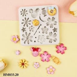 Khuôn silicon hình charm hoa các loại - Khuôn làm bánh hay socola, đổ charm nến thơm handmade, đổ epox chuẩn DIY - HM033 8