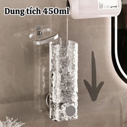 Hộp Đựng Sữa Tắm Dầu Gội Nước Rửa Tay Hút Chân Không  Hộp Đựng Xà Phòng Có Nắp Trong Suốt 5