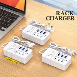 6 Cổng Sạc USB Đa Cổng 35W PD Type-C Điện Thoại Di Động Sạc Nhanh Tường Bộ Sạc TypeC USB Hub Adapter HOT -260901 1