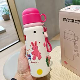 Bình Giữ Nhiệt Dễ Thương Hình Mèo Có Kèm Nắp Làm Cốc 550ML free shp 4