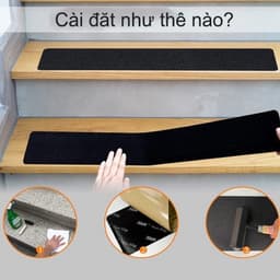Băng Keo Nhám Băng Dính Chống Trượt Cầu Thang,độ Nhám Cao, Ma Sát Lớn,miếng Dán Tăng Ma Sát Cầu Thang Dài 5 Mét 8
