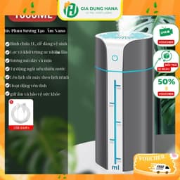 Máy xông tinh dầu phun sương tạo ẩm công suất mạnh dung tích lớn 1L và 600ml 1