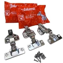 Blumk Bản Lề inox Giảm Chấn Tháo Lắp Nhanh Túi Đủ Vít. Dùng Cho Tủ Bếp, Tủ Áo. Có Đủ Loại Thẳng, Cong Vừa, Cong Nhiều. 2