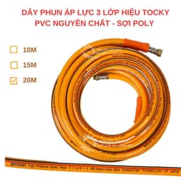 Dây phun xịt áp lực cao chính hãng tocky 8.5 mm x 14mm 3 lớp chất liệu nhựa pvc, áp lực tối đa 150bar, dài 10m, 15m, 20m 4