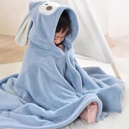 Áo choàng tắm cho bé có mũ, khăn choàng tắm nhiều màu dễ thương cho bé trai bé gái free ship 9