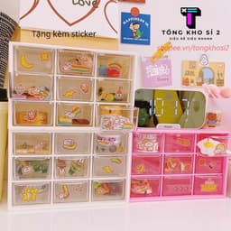 Tủ nhựa 9 ngăn trong suốt đựng đồ trang sức free ship 4