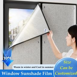 Miếng Dán Cửa Sổ Cách Nhiệt Lá Nhôm Dày 5mm Chống Nắng Nóng Tia UV – Tặng Kèm Dán Hoặc Núm Hít 2