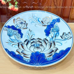 [Vẽ Vàng] Đồ thờ Bát Tràng họa tiết hoa sen phú quý vẽ vàng 24k - Đồ thờ cúng, Đồ thờ gia tiên. 9