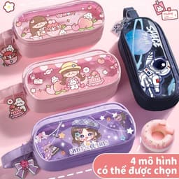 Hộp bút Bóp Viết Trong Suốt Cỡ Lớn In Họa Tiết Dễ Thương Cho Tuổi Teen 8