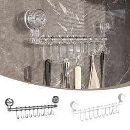 Giá treo khăn treo tường , Chất liệu nhựa bền Giá đỡ khăn có thể tháo rời Nhà bếp 4