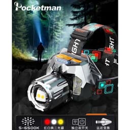 (M179)-Siêu Phẩm Đèn Đội Đầu T928 LED Mạnh Đèn 3 Chế Độ Xanh Vàng Trắng-Tầm Xa Đèn Pin Siêu Sáng-Dung Lượng 3600mAh----- 7