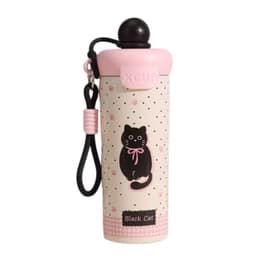 Cốc Giữ Nhiệt  Dung Tích 600ML Hoạ Tiết Mèo - Cún Dễ Thương Tặng Kèm Móc Khoá và Nút Bịt FREE SHIP 8
