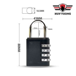 Ổ khóa mã số CJSJ chất liệu hợp kim inox chống gỉ, khóa bằng 5 số thiết kế tinh tế và cực kỳ chắc chắn - Huy Tưởng 3
