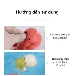 Đồ chơi dưới nước cua, rùa biển biết bơi trong nước, bồn tắm vui nhộn cho bé 7