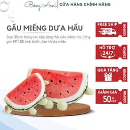 [Mẫu Mới] Gấu bông Miếng Dưa Hấu mặt cười xinh xắn hàng cao cấp - Gối ôm cute siêu mềm mịn 1
