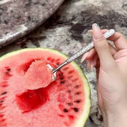 Thìa xẻng bằng thép không gỉ hình dưa hấu kem búa thìa thìa VINBEO -[AL06] 3