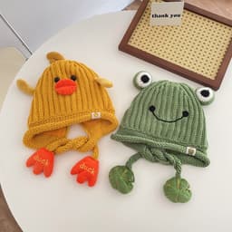 Mũ len lót lông nhiều hình đáng yêu cho bé 5 - 12 tuổi phong cách Hàn Quốc M317 6